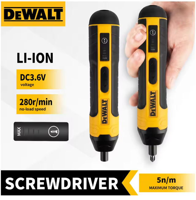 Dewalt Ht422 Tournevis De Précision Sans Fil 4v, Kit Embouts De Précision, Étui Rigide, Batterie Et Chargeur Inclus