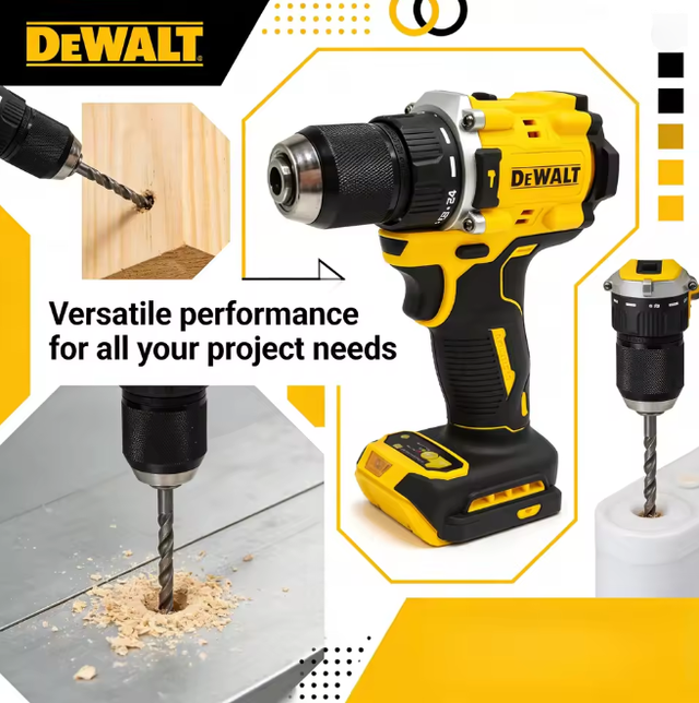 Dewalt Dcd805 Perceuse Visseuse À Percussion Sans Fil 18v, 90nm, Outil Seul, Pour Perçage Métal Et Échafaudage