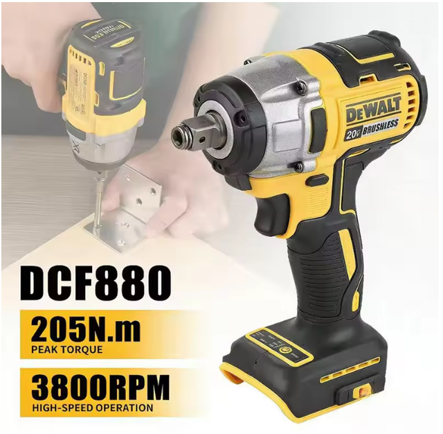 Dewalt Dcf880 Clé À Chocs 18v Xr Sans Fil 1/2, Machine Seule, Maintenance Engins Agricoles Machines Industrielles