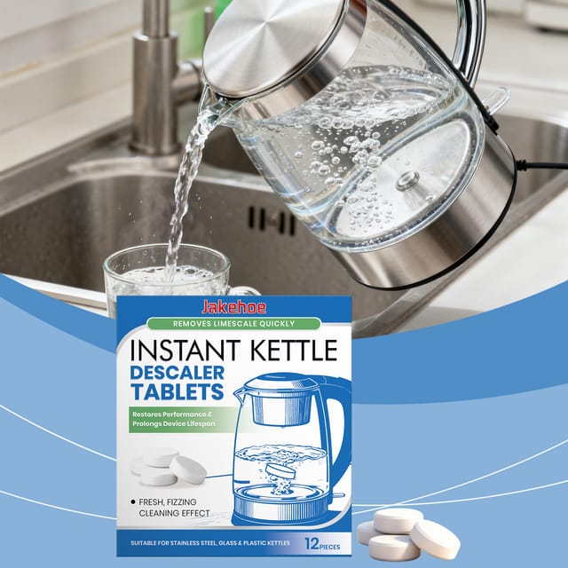 Entkalkungstabletten Für Wasserkocher, Brausetabletten Zur Reinigung Und Glanzverbesserung Von Wasserkochern, Universelle Entkalkungstabletten – 12 Stück