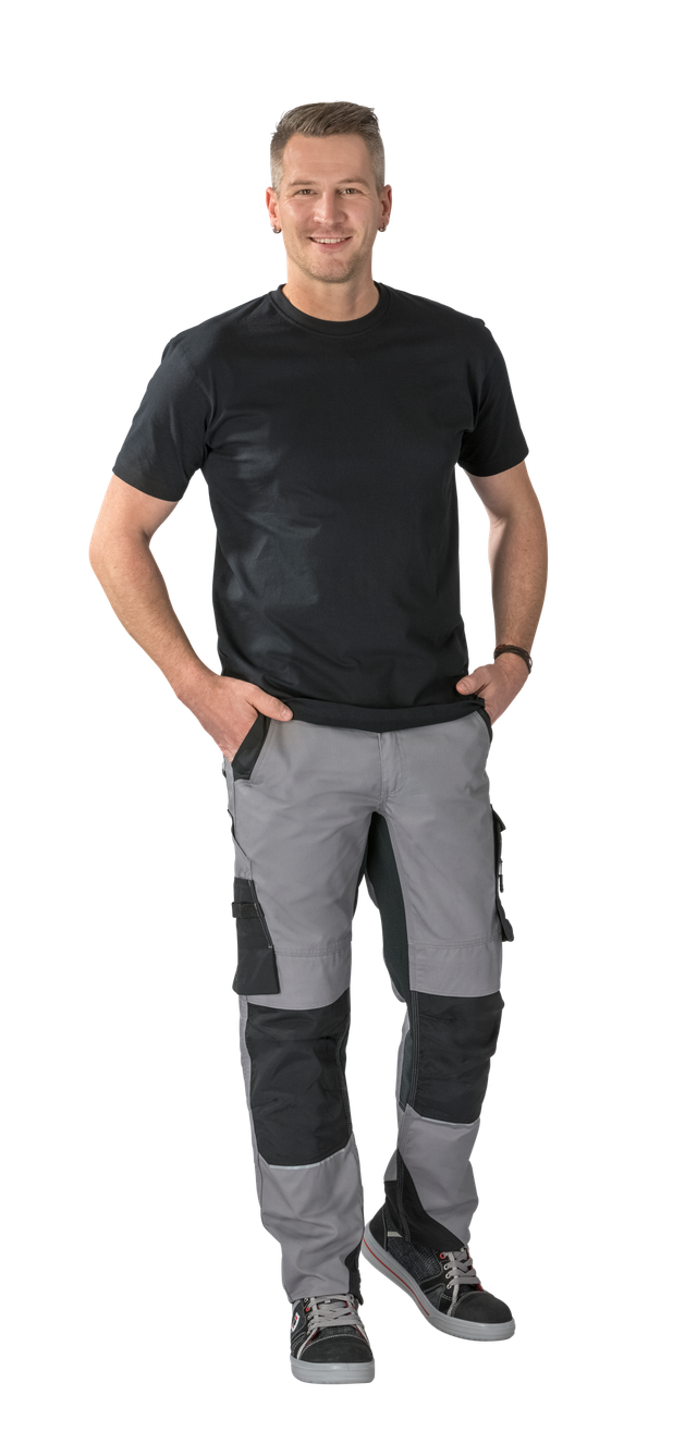 Arbeitshose Herren Bundhose Zink/schwarz Größe 62
