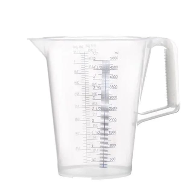 Messbecher 5 L Blau Bedruckte Skala Polypropylen