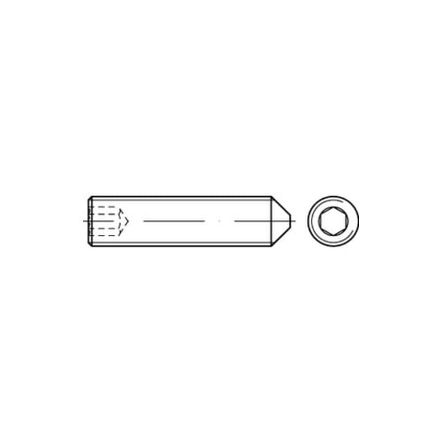 Din 914/iso 4027 Gewindestift Vg M8x25 Edelstahl A1 Blank Innensechskant M. Spitze 200 Stk