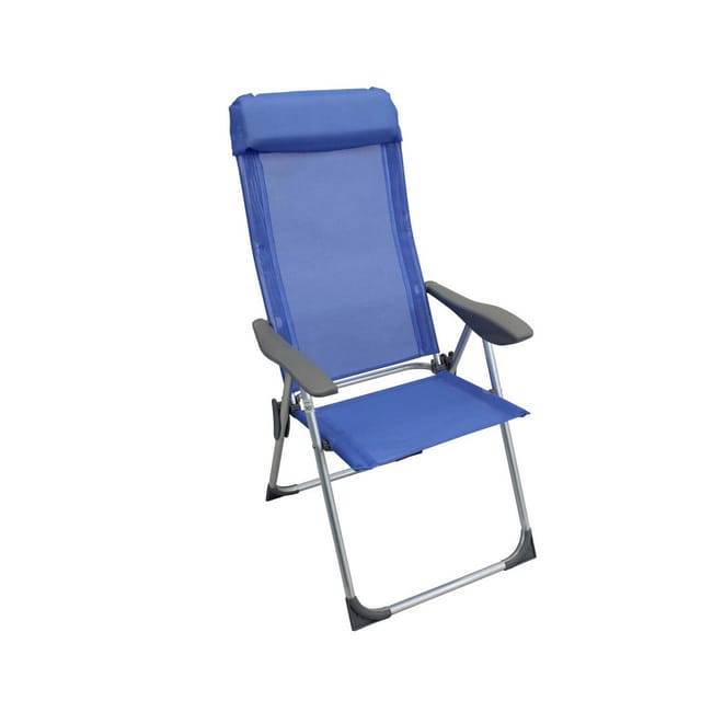 Magazzini Cosma - Blauer Liegestuhl Klappbar Für Strand Garten Mod. Giulia