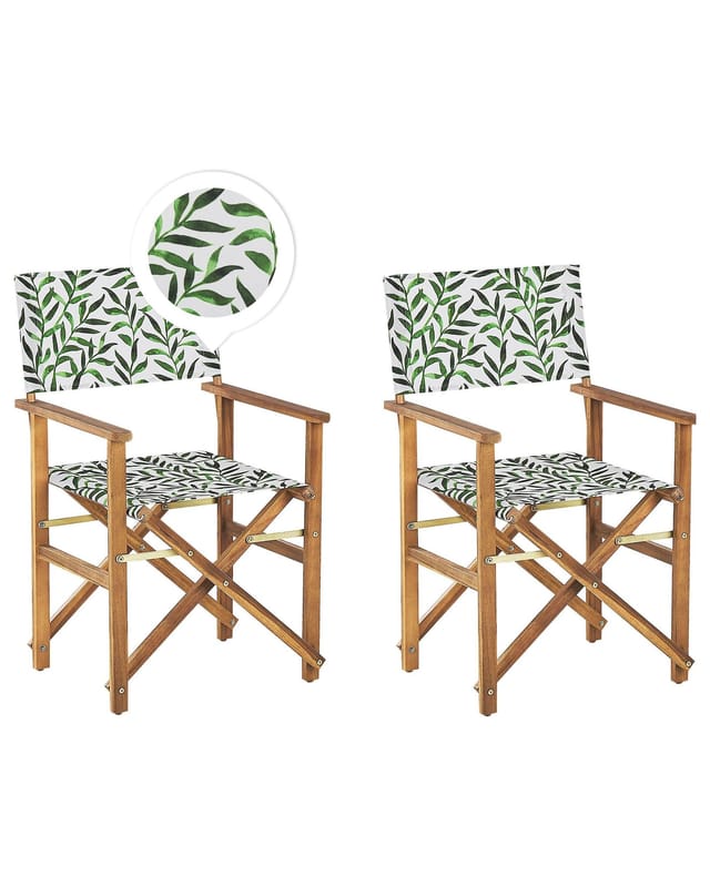 Gartenstuhl 2er Set Cine Akazienholz Weiß