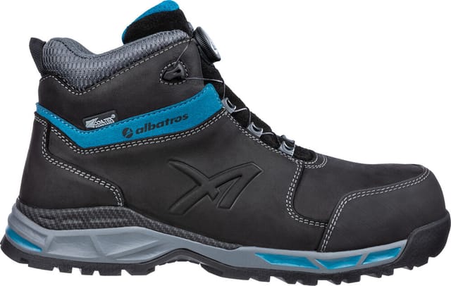 Albatros - Sicherheitsstiefel Tofane Black Ql Ctx Mid Gr.46 Schwarz/blau S3 En20345
