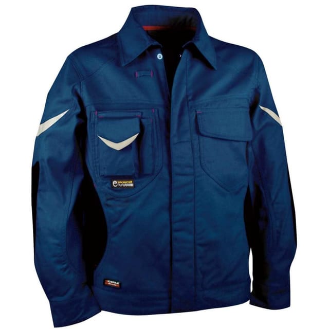 Cofra Arbeitsjacke Mit Vielen Taschen Und Reflektionsstreifen Marineblau 44