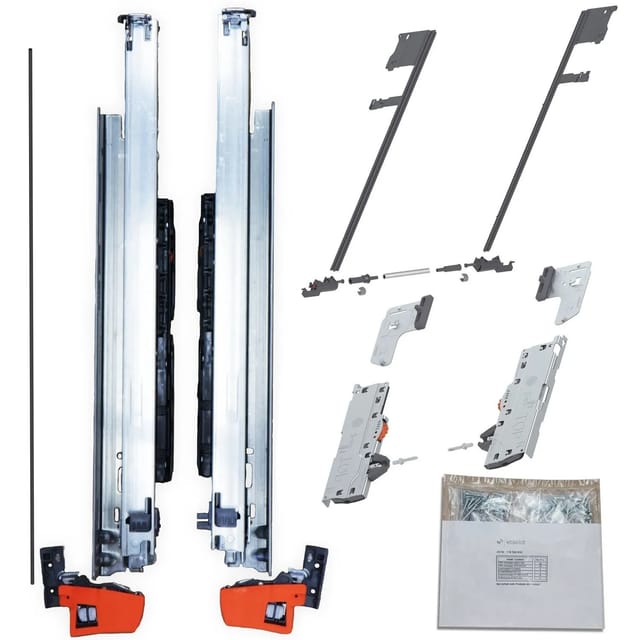Blum Movento Blumotion S 766h Schubladenschienen, 750mm Vollauszug 60kg, Set M. Tip-on Funktion Und Seitenstabilisierung