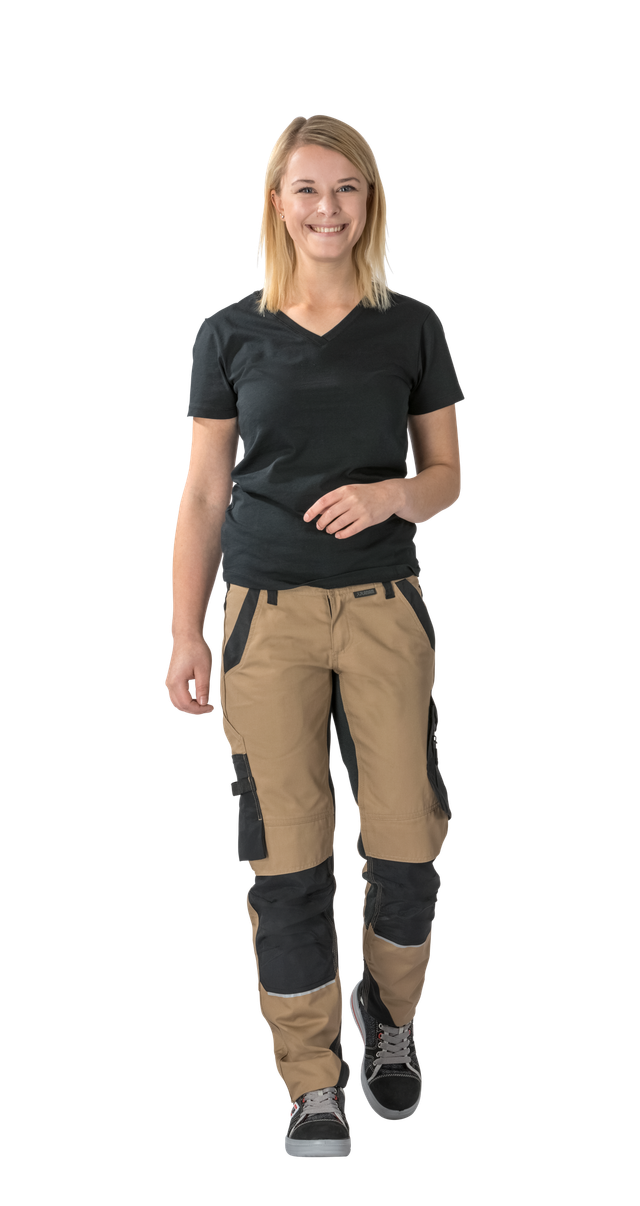 Planam Norit Damen Bundhose Sand/schwarz 40