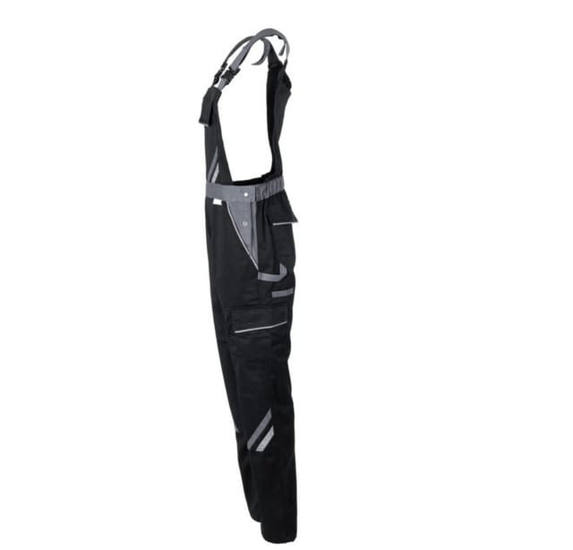 Planam Highline Damen Latzhose Schwarz/schiefer/zink 46