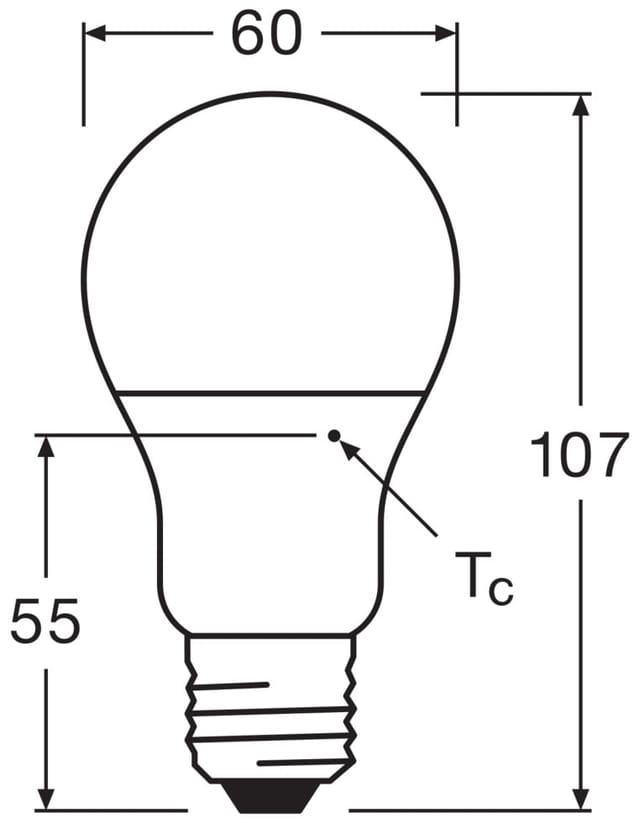 Ampoule Led Standard E27, 8.5w, Blanc Chaud.