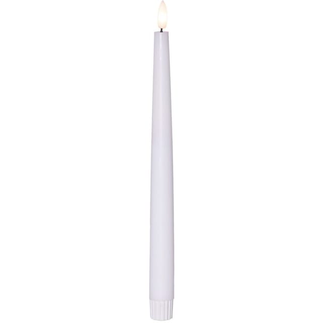 Star Trading - Kerzen-set Flamme Slim, 4 Stück, Tischkerzen, Weiß, Fernbedienung, Led, Timer, Warmweiß, 28,5 Cm