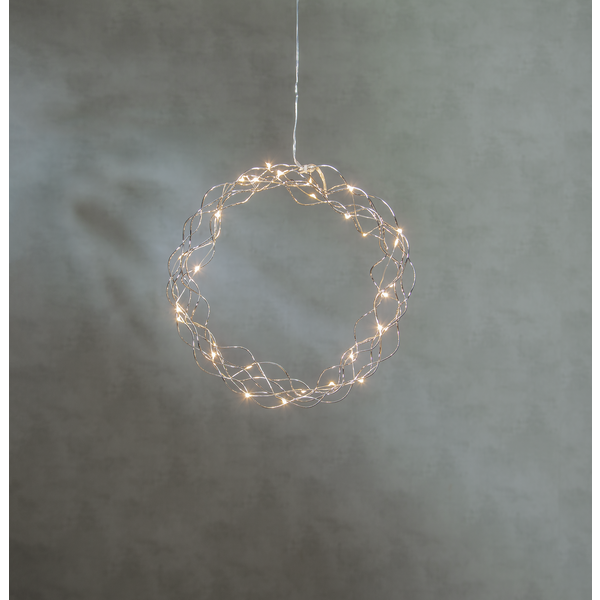 Best Season - Led-dekoleuchte Ca. 30x30cm, 30 Warmweiße Led, Metall, Chromfarben