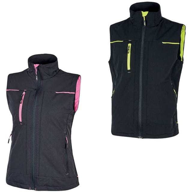 U-power Saturn Lady U-4 Stretch Damen-arbeitsweste - - Schwarze