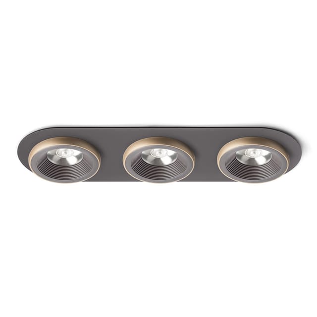 Faretto Sharm R Iii Da Incasso Marrone/oro Perlato 230v Led 3x10w 24° 3000k