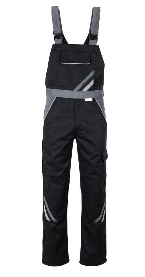 Planam Highline Latzhose Schwarz/schiefer/zink 52