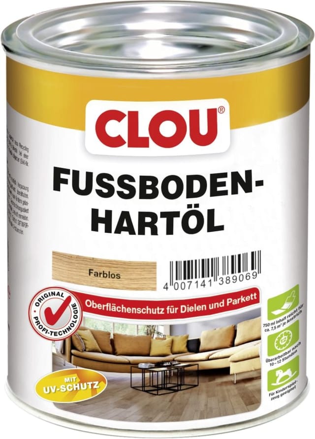 Clou Fußboden Hartöl 750 Ml Farblos Holzöl