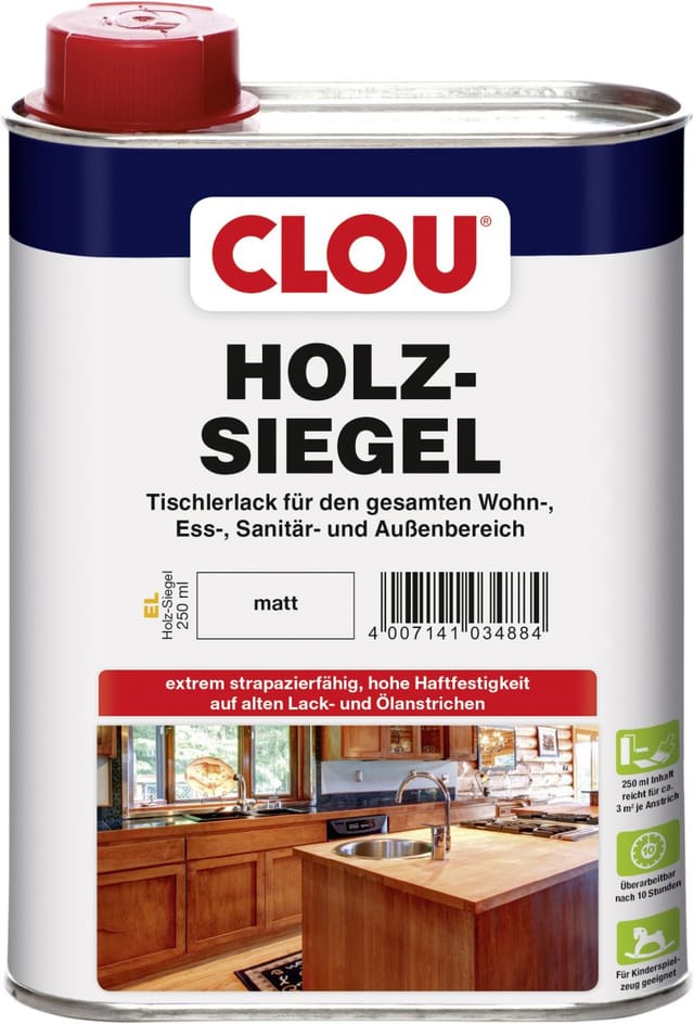 Holz Siegel 250 Ml Matt Holzschutzfarbe - Clou