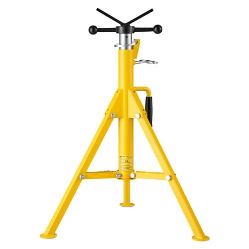 VEVOR V-Kopf-Rohrständer 1134kg Belastbare Rohrstütze für 3,2-305mm Rohre, Rohrbock für Schweißen Schneiden & Lochen, Kohlenstoffstahl, Faltbar & Tragbar, 71-132cm Verstellbare Höhe, Sicherer Stand