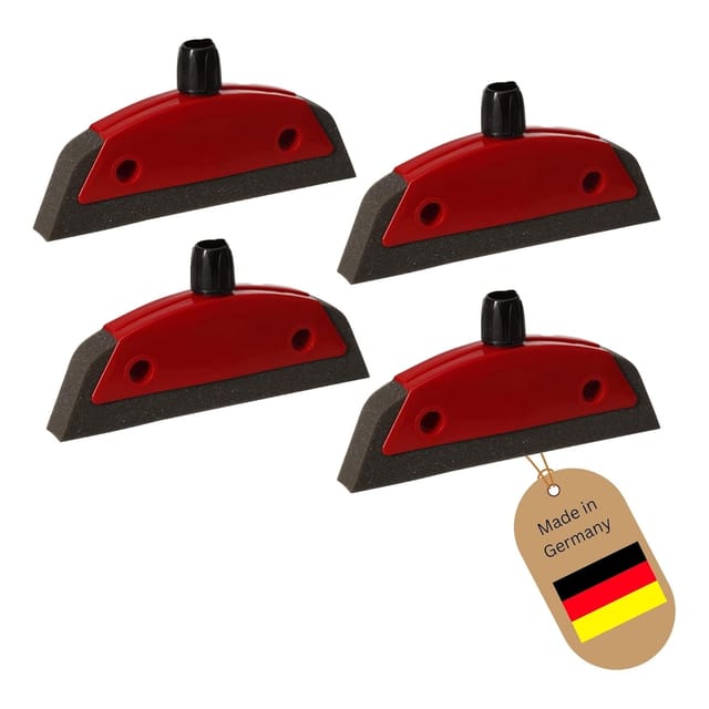 4 Stück Schaumstoffbesen mit Abzieher Besenkopf Gummi Friseurbesen Schwarz Noppenbesen Hundehaarentferner Broom Parkett Besen für Drinnen Teppichbesen Bodenabzieher Haushaltsbesen Wunderbesen