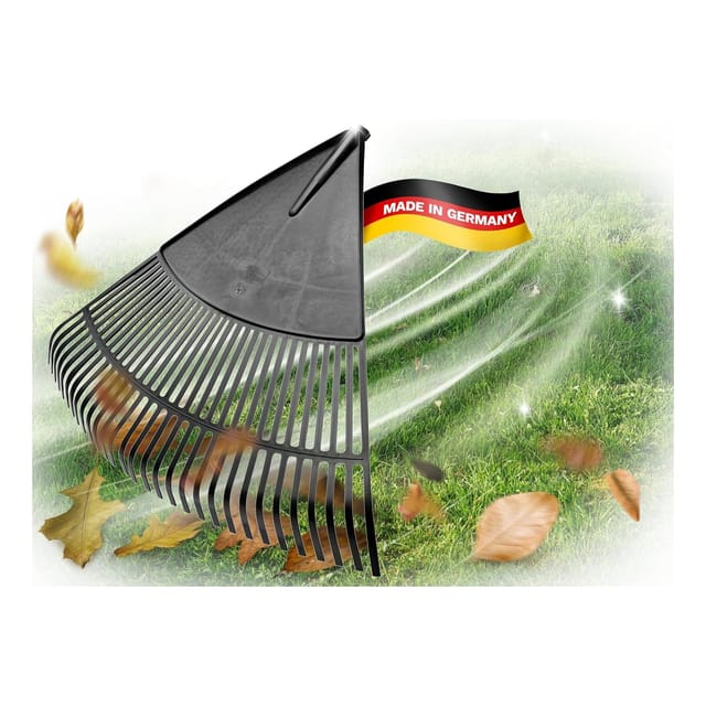 Novatool Laubbesenkopf , Laubbesen mit 30 Kunststoff-Zinken , Rechen Arbeitsbreite 75cm , Laubrechen , Gartenbesen , Rasenrechen , Harke , Gartenharke , Landschaftsbesen , Gartengerät ohne Stiel , Schwarz