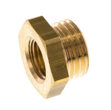 Reduziernippel aus Messing M14x1.5 Außengewinde x M10x1 Innengewinde 16bar (232psi) [2 Stück]