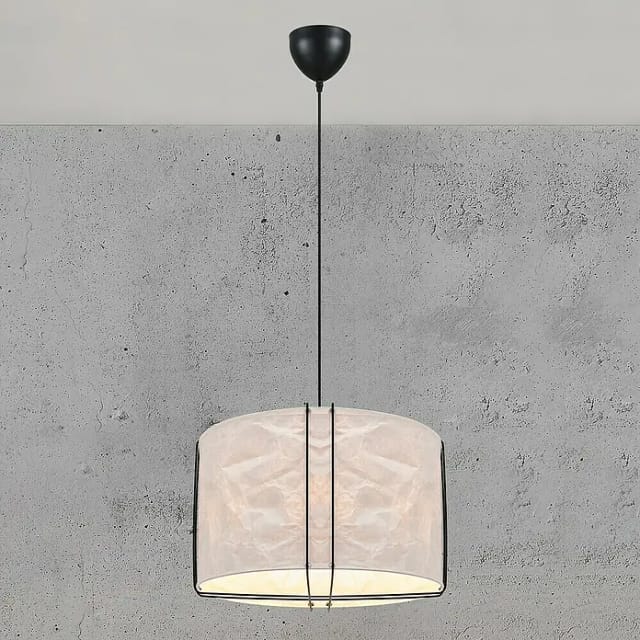 Nordlux Pendelleuchte rund CARDINE (60 W, Ø x H: 50 x 37,5 cm, Weiß, Schwarz, E27)