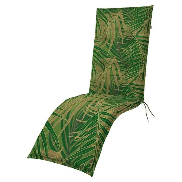 Doppler Liegenauflage Living (Relaxsesselauflage, L x B x H: 170 x 48 x 6 cm, Polyester, Baumwolle, Grün)