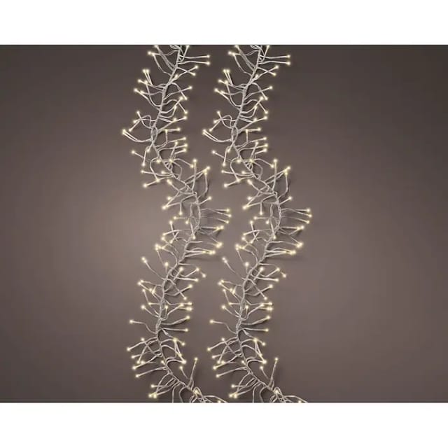Lumineo LED-Clusterlichterkette Softgold (Außen, Länge: 11,28 cm, 1.128 Stk., Netzbetrieben)