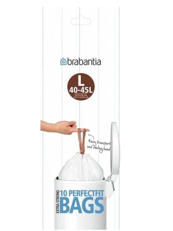 Rolle Mit 10 Müllbeuteln Code L – 45 L – Perfekte Passform – Brabantia