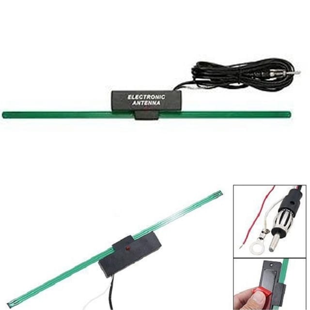 Trade Shop Traesio - Trade Shop - Antenna Interna Adesiva Elettronica 605 Amplifikation Universale Für Auto Fm 12v -