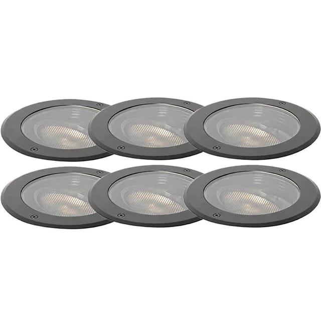 Set Mit 6 Bodenpunktwarzen Ar111 Einstellbar Ip65 - Delux Honey