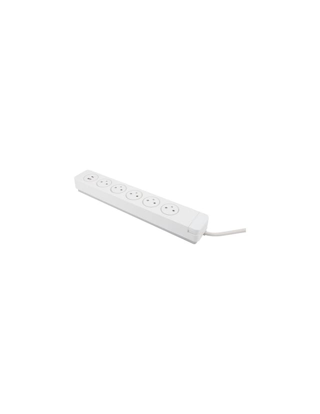 Bloc Mantea Parafoudre 5 Prises Easyeject + 2 Usb Blanc - Otio Schutzleiste Mit 5 Steckdosen Easyeject + 2 Usb Weiß - Otio