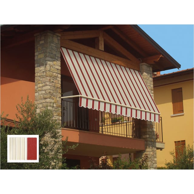Sangiorgio - Fallmarkise Cm.300 X H.250 - Bordeaux/creme