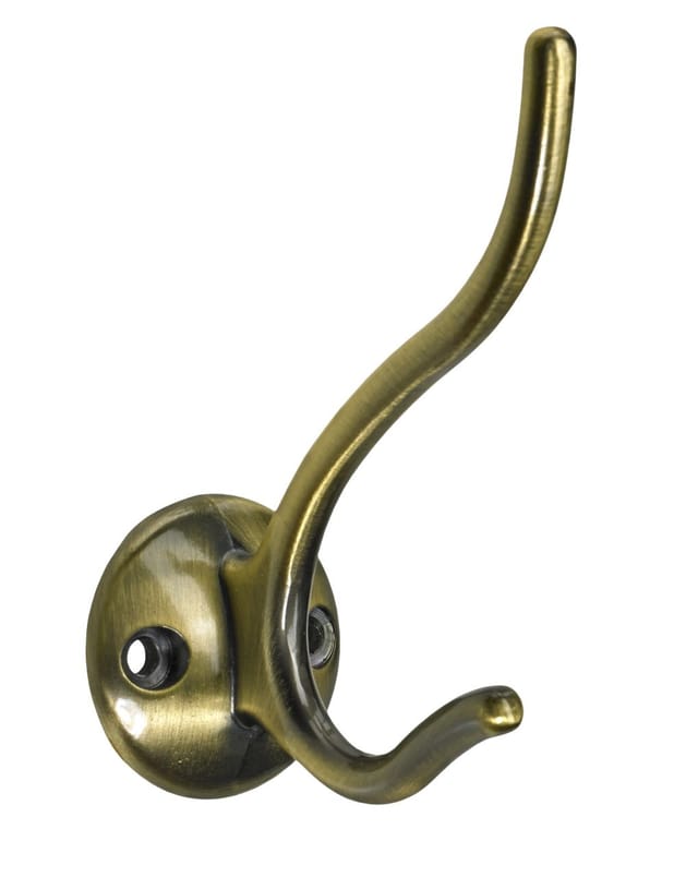 Hettich - Hut- Und Mantelhaken 8,7 X 3,5 X 7,3 Cm Brüniert - 1 Stück Möbelbeschläge