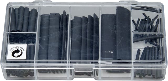 Kopp - Schrumpfschlauch Set 100-teilig 1,5 - 13 Mm Schrumpfrate 2 1, Schwarz Schrumpfschläuche