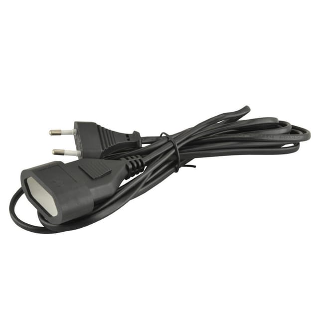Unitec - Verlängerungskabel Innen 3 Meter H03vvh2-f, 2x0,75, Flachstecker Verlängerungskabel