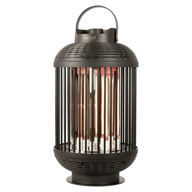 Sunred - Tischheizstrahler Indox 1200 W Halogen Schwarz