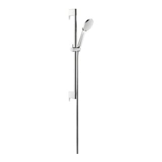 Duschsystem Duravit Universal 700 Mm, Mit 3 Strahlarten (rain, Intense Rain, Soft Rain), Höhenverstellbare Handbrause Und Brauseschlauch Mit Verdrehschutz, Chrom/weiß