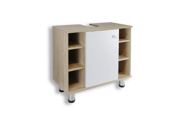 Stabilo Sanitär - Waschbeckenunterschrank 'berta' Holz/eichen Optik Seitenfächern