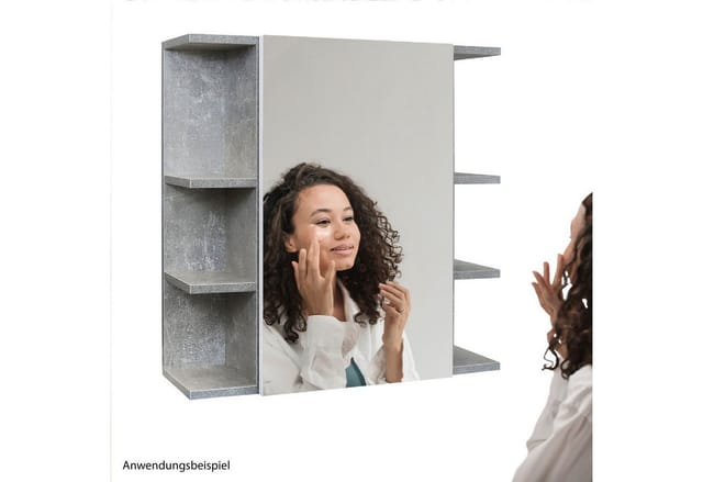 Spiegelschrank "julien" Marmor Optik 6 Seitenflächen 62x64x21cm