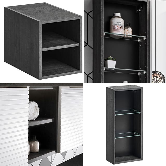 Lomadox - Regal Unterschrank Larciano-56 In Sherman Oak Nb., B/h/t: Ca. 30/36,7/44 Cm