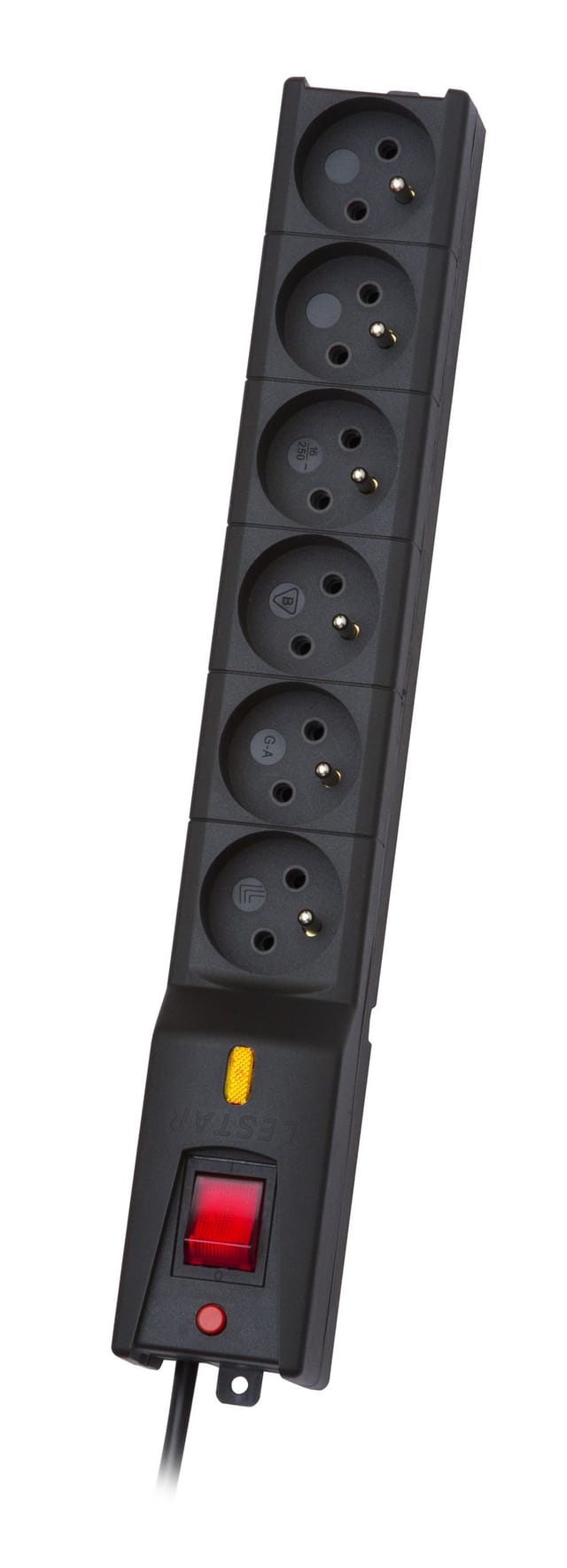 Lx 610 G-a, Überspannungsschutz, 1,5m, Schwarz 6 Steckdose(n) 230 V - Lestar