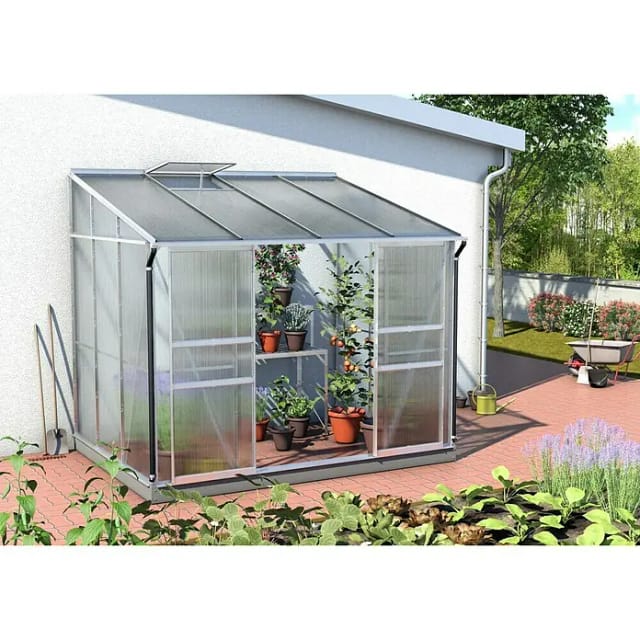 Vitavia - Anlehn-gewächshaus 'osiris 5200', Aluminium Eloxiert, 5,2 M², 6 Mm Hkp