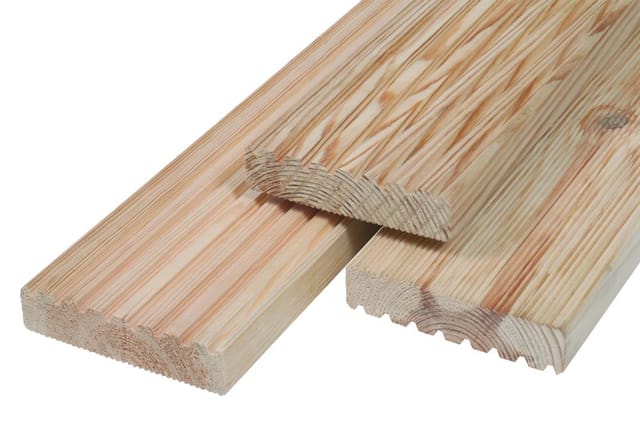 Terrassendiele Kiefer Standard Natur 2000 X 120 X 28 Mm Grob/fein Geriffelt