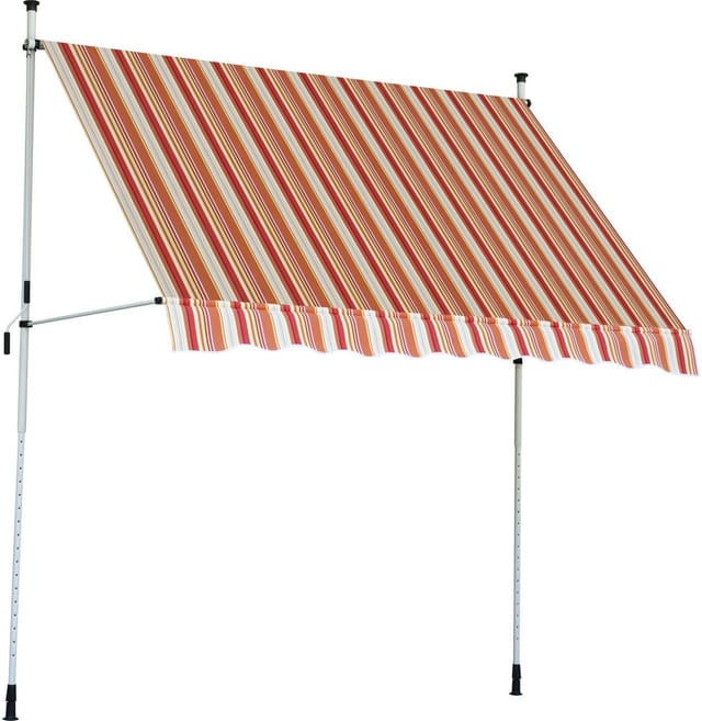 Trendline - Balkon Markise Orange Stripe, Breite 250 Cm, Ausfall 130 Cm Markisen