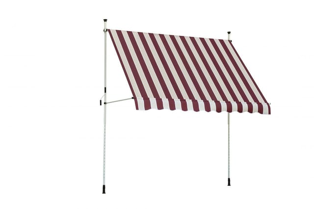 Trendline - Balkon Markise Red Stripe, Breite 250 Cm, Ausfall 130 Cm Markisen