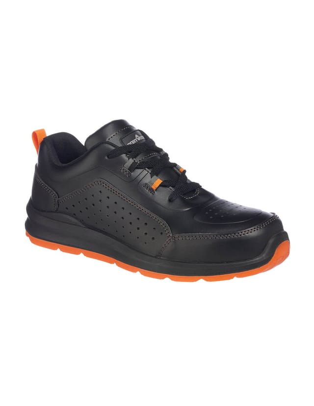Sicherheitsschuhe Niedrige Perforierte Sicherheitstrainer S1p Schwarz/orange 40