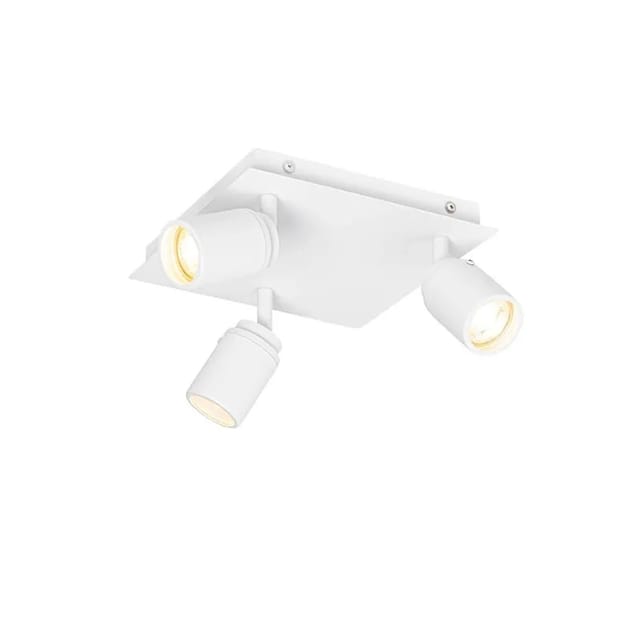Moderner Badezimmerspot Weiß Quadratisch 3-licht Ip44 - Ducha