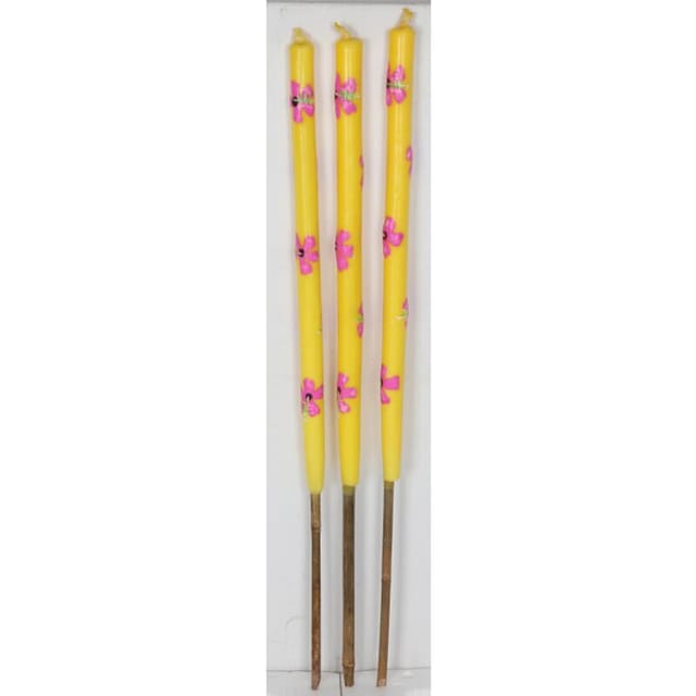 Buri - 24x Hibiskus Gartenfackel 3er Stab Dekoration Erdspieß Leuchte Licht Beleuchtung